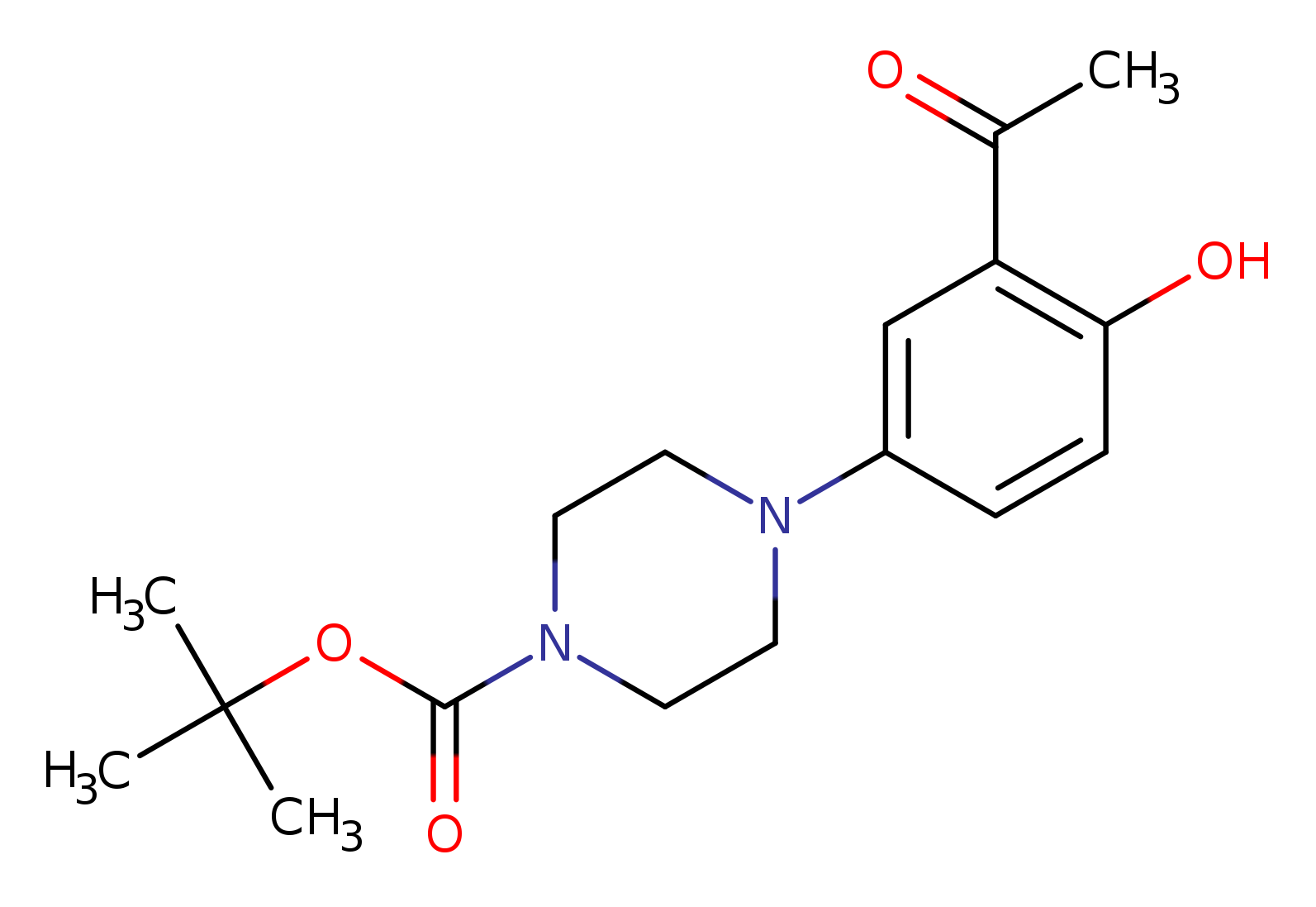 tert-butyl 4-(3-acetyl-4-hydroxyphenyl)piperazine-1-carboxylate