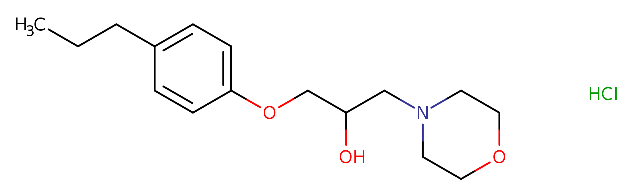 1-(morpholin-4-yl)-3-(4-propylphenoxy)propan-2-ol hydrochloride