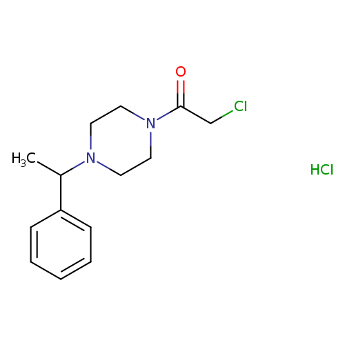 2-chloro-1-[4-(1-phenylethyl)piperazin-1-yl]ethan-1-one hydrochloride