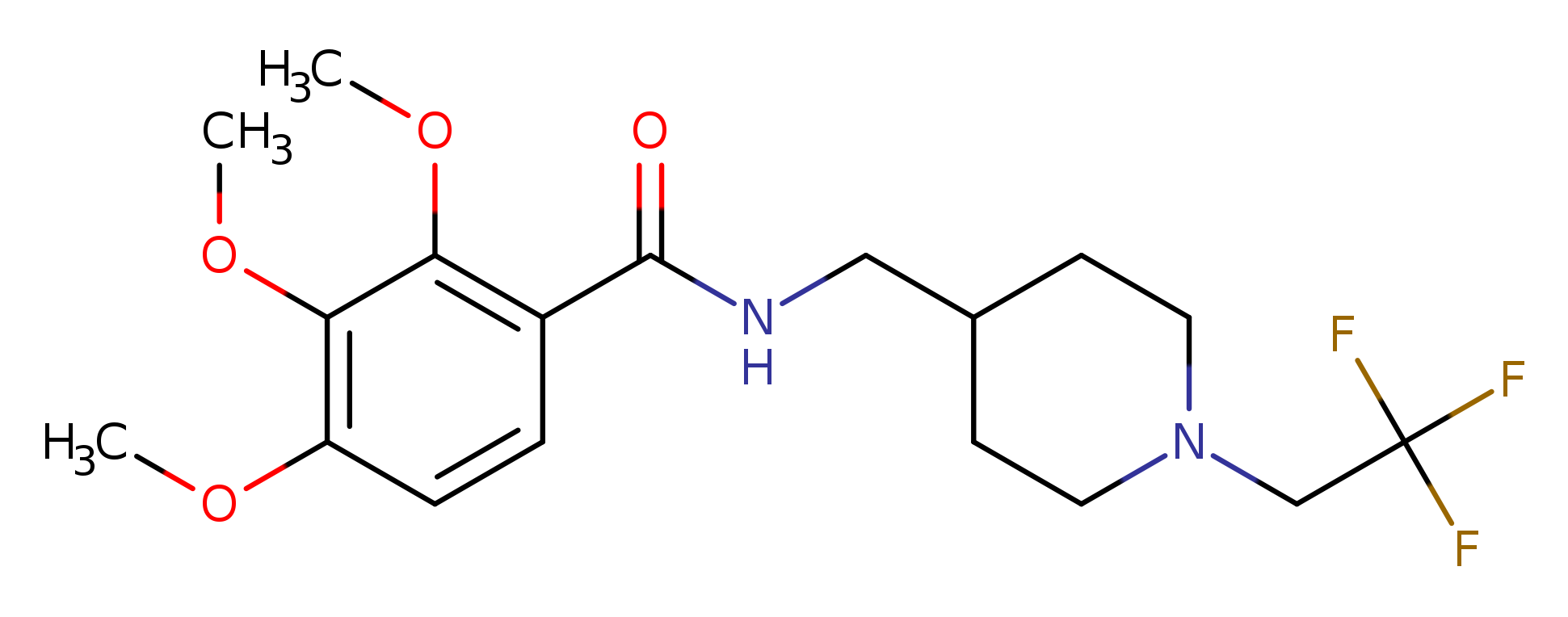 2,3,4-trimethoxy-N-{[1-(2,2,2-trifluoroethyl)piperidin-4-yl]methyl}benzamide
