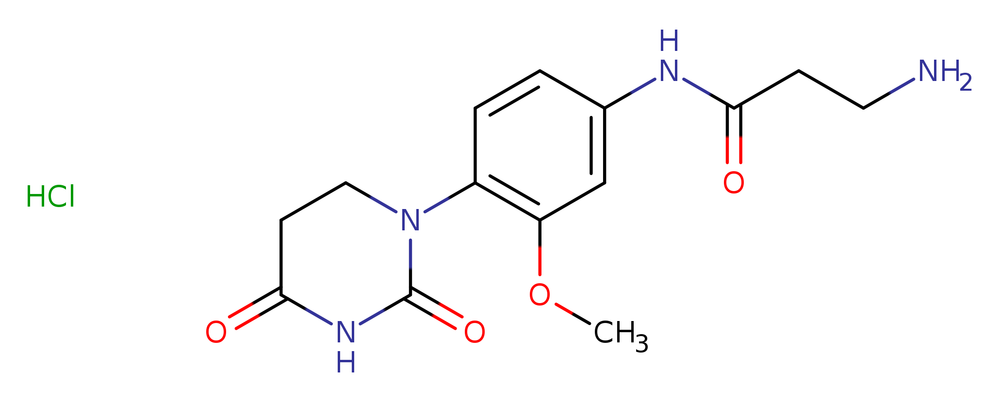 3-amino-N-[4-(2,4-dioxo-1,3-diazinan-1-yl)-3-methoxyphenyl]propanamide hydrochloride