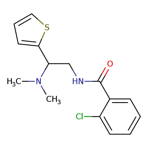 2-chloro-N-[2-(dimethylamino)-2-(thiophen-2-yl)ethyl]benzamide