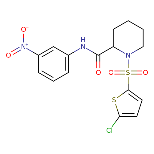 1-[(5-chlorothiophen-2-yl)sulfonyl]-N-(3-nitrophenyl)piperidine-2-carboxamide