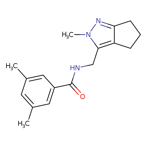 3,5-dimethyl-N-({2-methyl-2H,4H,5H,6H-cyclopenta[c]pyrazol-3-yl}methyl)benzamide