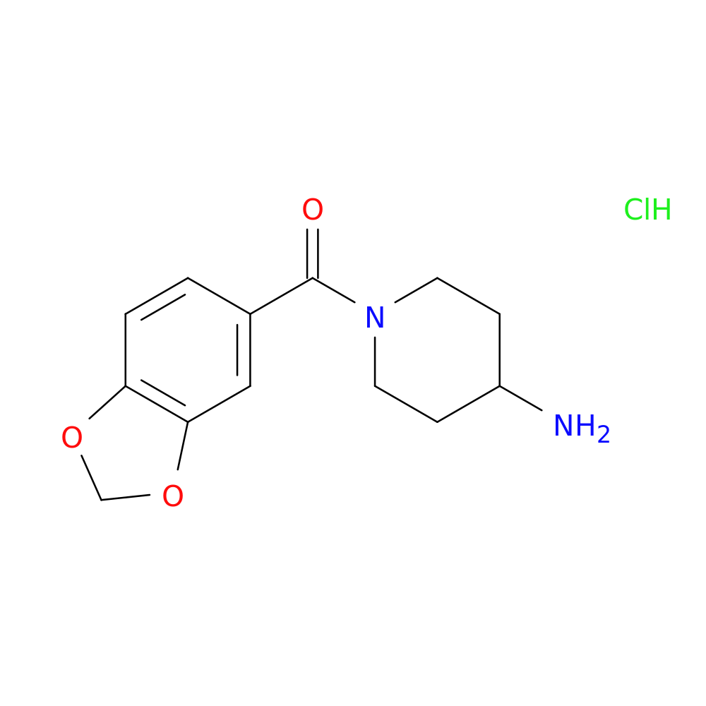 (4-Aminopiperidin-1-yl)(benzo[d][1,3]dioxol-5-yl)methanone hydrochloride