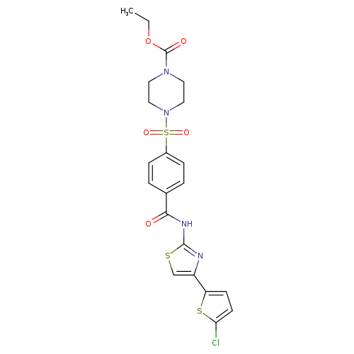ethyl 4-(4-{[4-(5-chlorothiophen-2-yl)-1,3-thiazol-2-yl]carbamoyl}benzenesulfonyl)piperazine-1-carboxylate