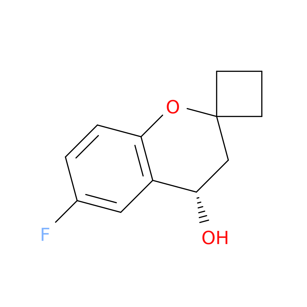 (4S)-6-fluoro-3,4-dihydrospiro[1-benzopyran-2,1'-cyclobutane]-4-ol