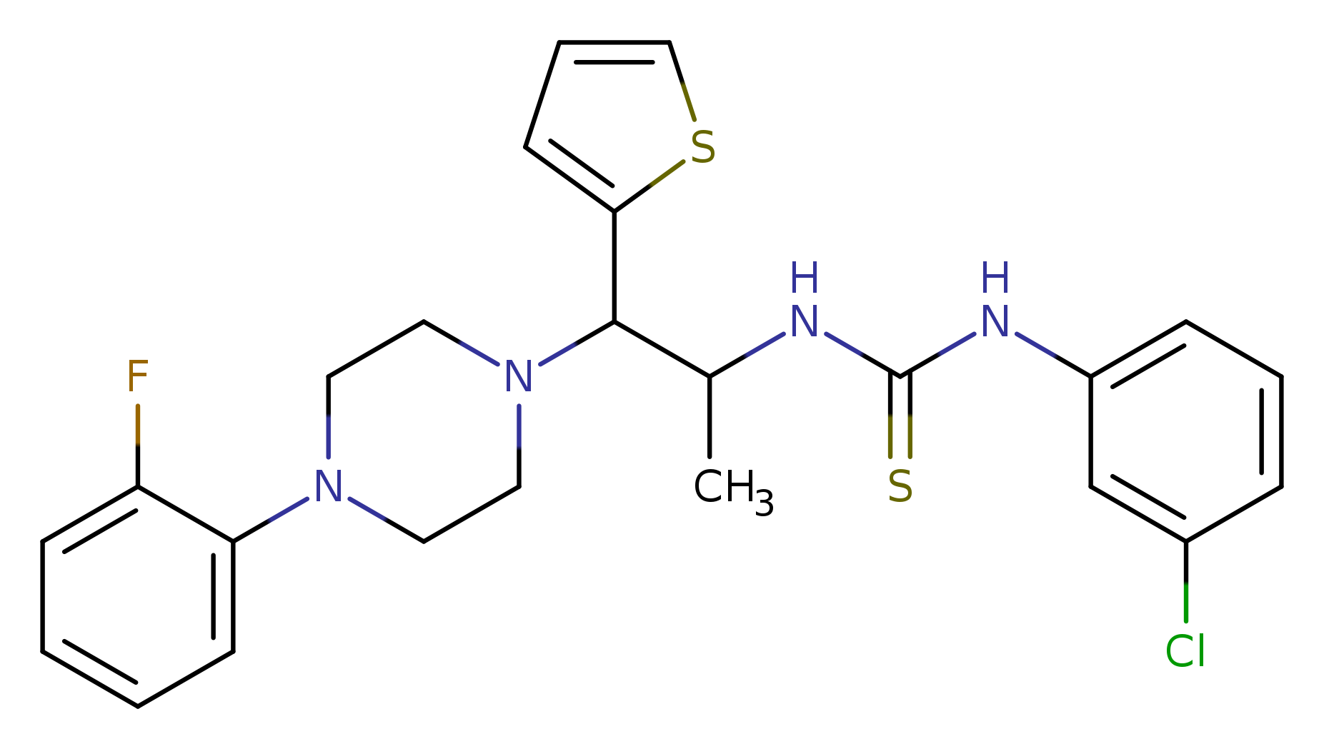 1-(3-chlorophenyl)-3-{1-[4-(2-fluorophenyl)piperazin-1-yl]-1-(thiophen-2-yl)propan-2-yl}thiourea