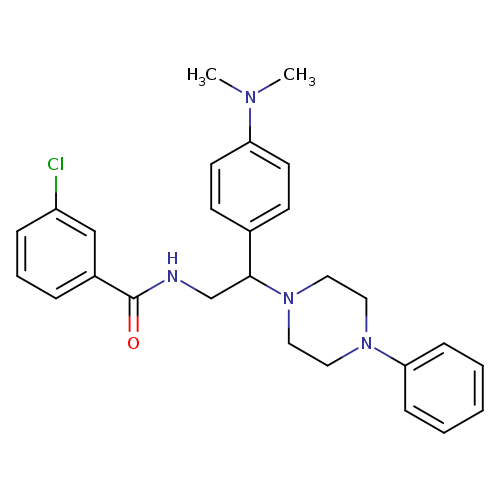 3-chloro-N-{2-[4-(dimethylamino)phenyl]-2-(4-phenylpiperazin-1-yl)ethyl}benzamide