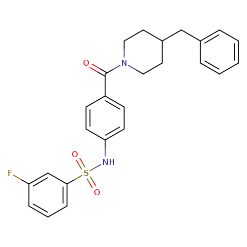 N-[4-(4-benzylpiperidine-1-carbonyl)phenyl]-3-fluorobenzene-1-sulfonamide