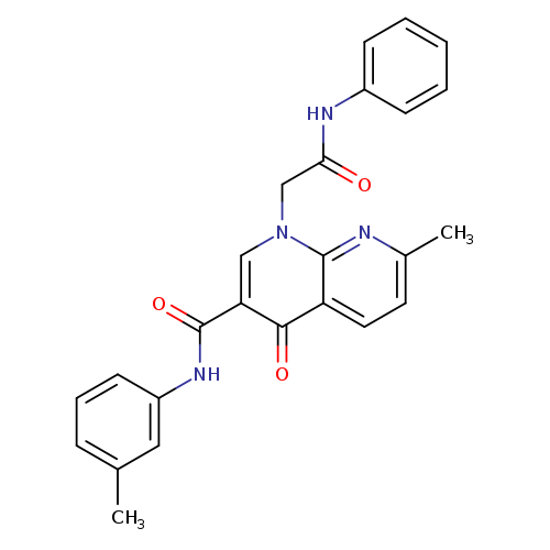 7-methyl-N-(3-methylphenyl)-4-oxo-1-[(phenylcarbamoyl)methyl]-1,4-dihydro-1,8-naphthyridine-3-carboxamide