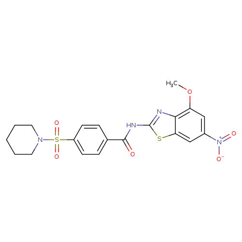 N-(4-methoxy-6-nitro-1,3-benzothiazol-2-yl)-4-(piperidine-1-sulfonyl)benzamide