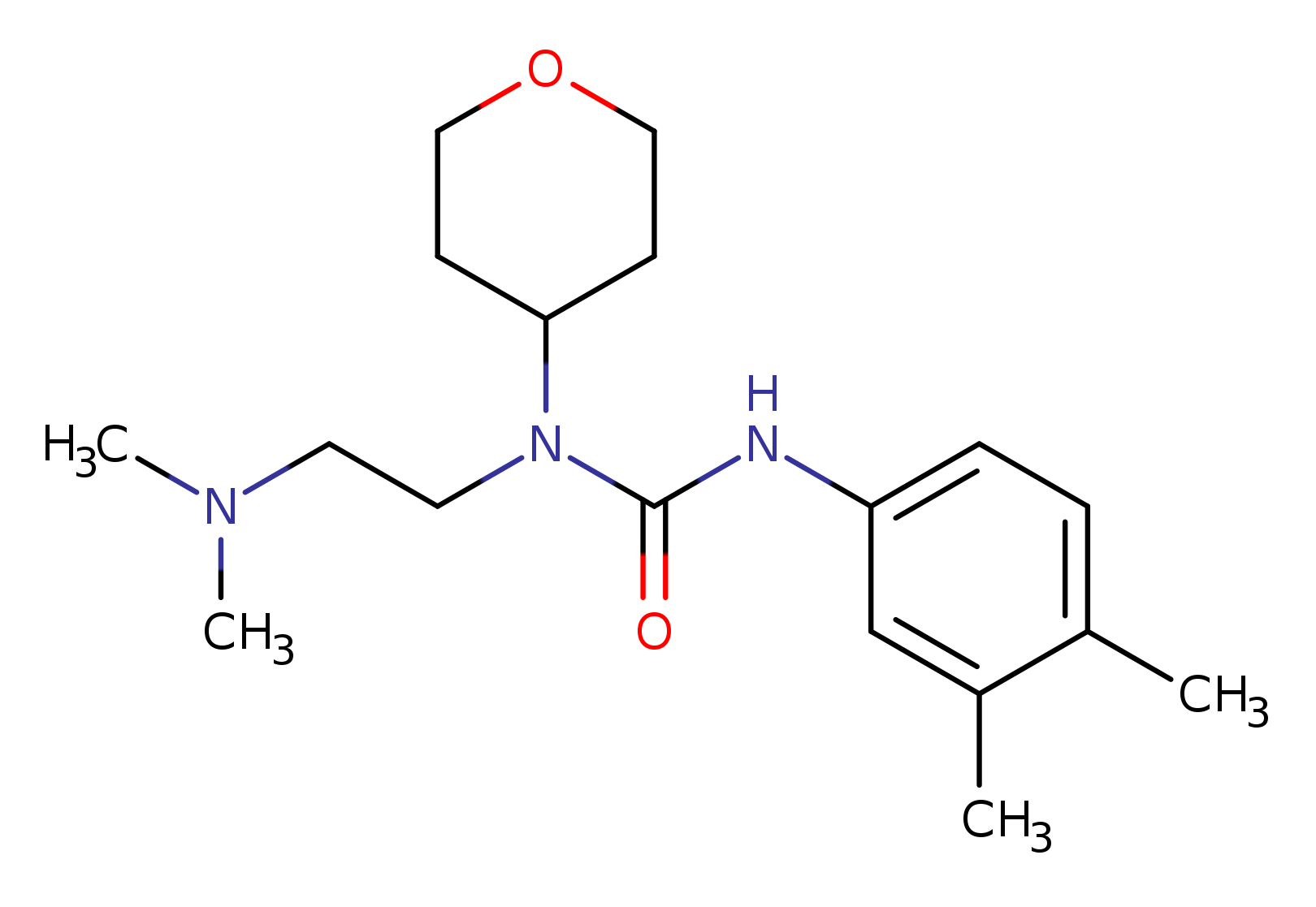 1-[2-(dimethylamino)ethyl]-3-(3,4-dimethylphenyl)-1-(oxan-4-yl)urea