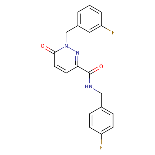 1-[(3-fluorophenyl)methyl]-N-[(4-fluorophenyl)methyl]-6-oxo-1,6-dihydropyridazine-3-carboxamide