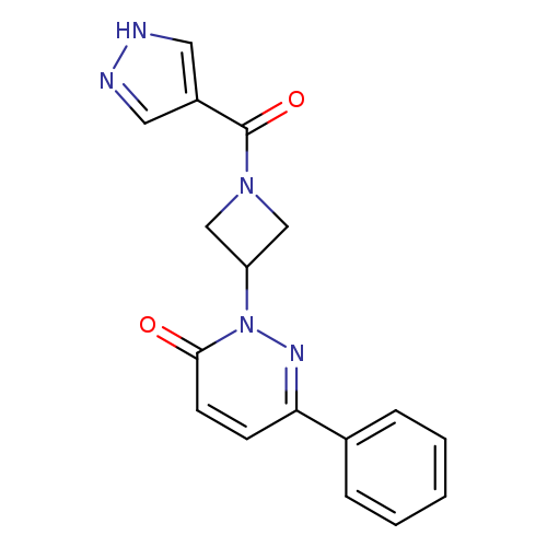 6-phenyl-2-[1-(1H-pyrazole-4-carbonyl)azetidin-3-yl]-2,3-dihydropyridazin-3-one