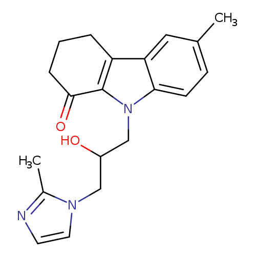 9-[2-Hydroxy-3-(2-methyl-imidazol-1-yl)-propyl]-6-methyl-2,3,4,9-tetrahydro-carbazol-1-one