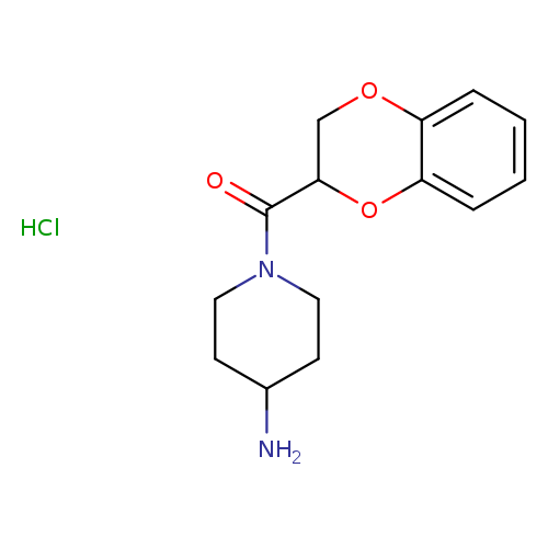 Methanone, (4-amino-1-piperidinyl)(2,3-dihydro-1,4-benzodioxin-2-yl)-, hydrochloride (1:1)