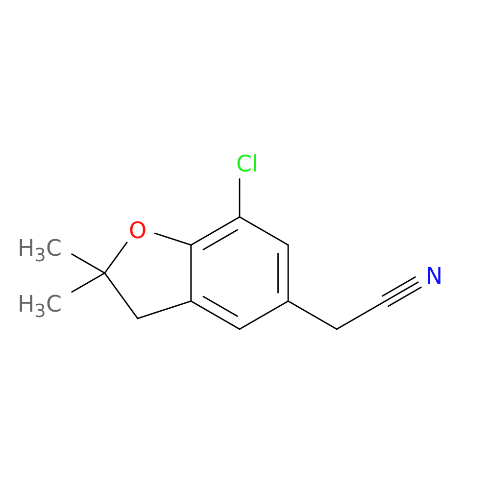 2-(7-chloro-2,2-dimethyl-2,3-dihydro-1-benzofuran-5-yl)acetonitrile