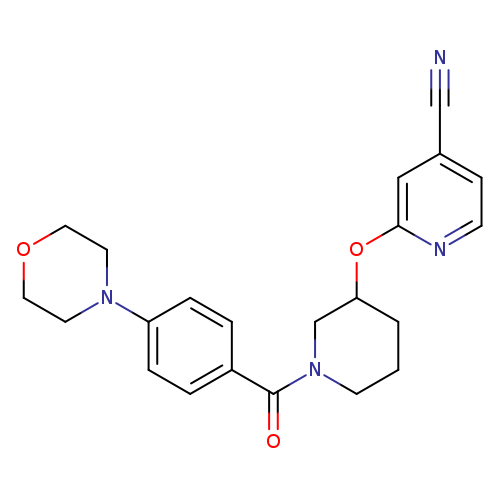 2-({1-[4-(morpholin-4-yl)benzoyl]piperidin-3-yl}oxy)pyridine-4-carbonitrile
