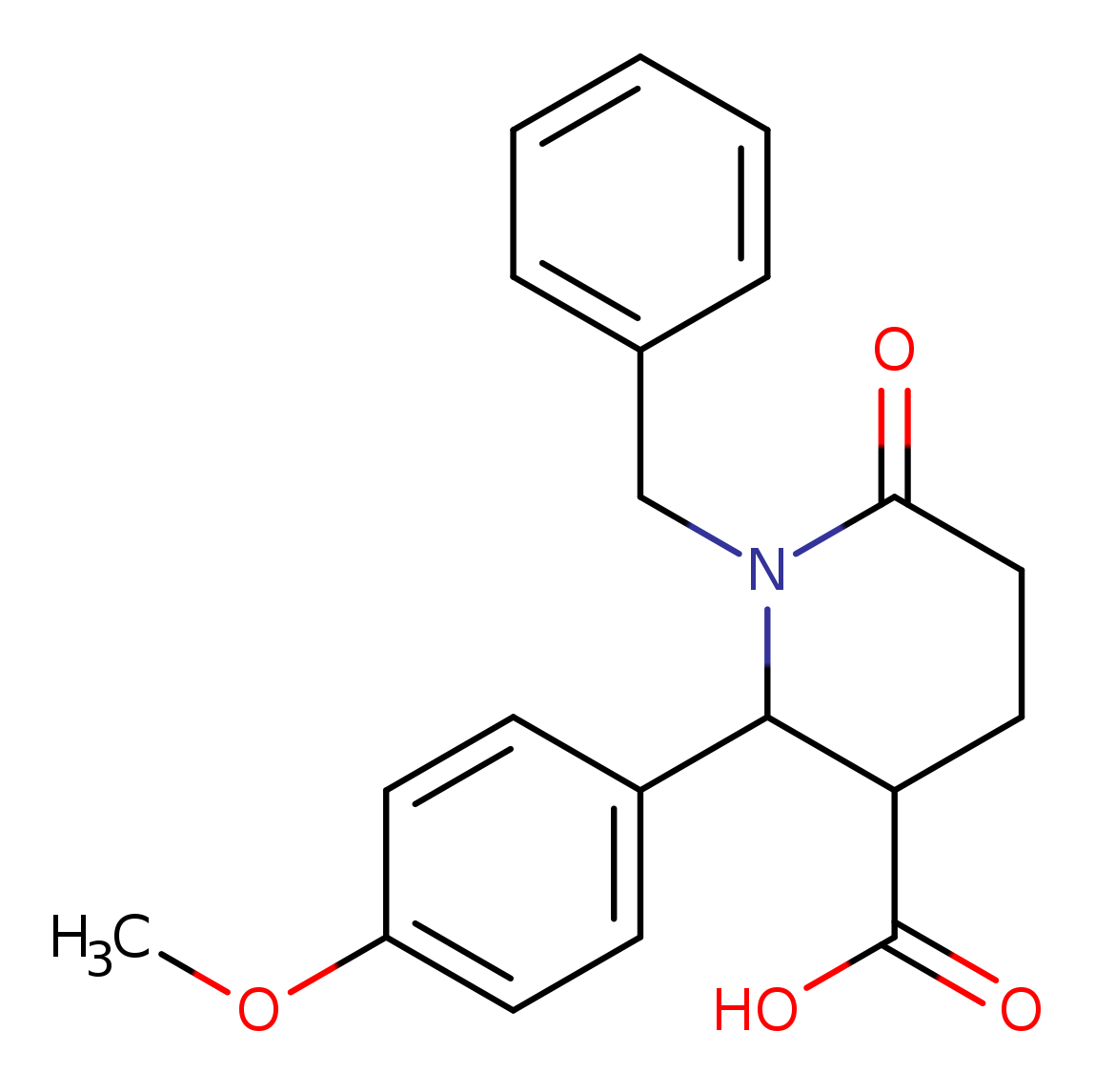 1-benzyl-2-(4-methoxyphenyl)-6-oxopiperidine-3-carboxylic acid
