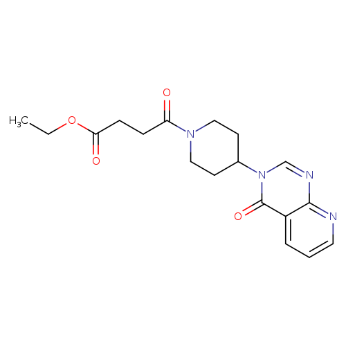 ethyl 4-oxo-4-(4-{4-oxo-3H,4H-pyrido[2,3-d]pyrimidin-3-yl}piperidin-1-yl)butanoate