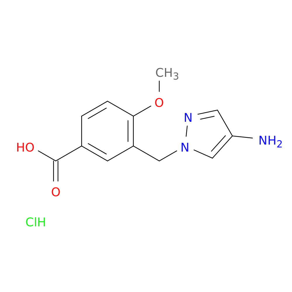 3-[(4-amino-1H-pyrazol-1-yl)methyl]-4-methoxybenzoic acid hydrochloride