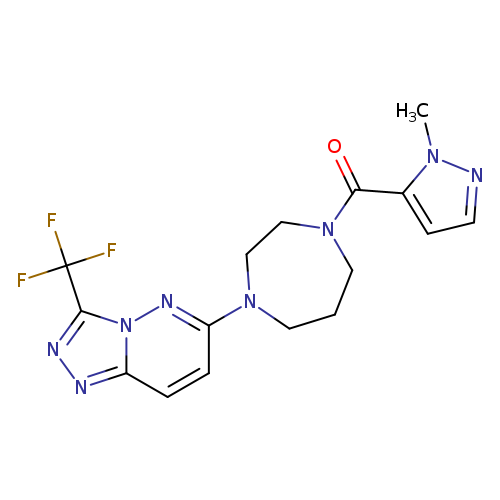 1-(1-methyl-1H-pyrazole-5-carbonyl)-4-[3-(trifluoromethyl)-[1,2,4]triazolo[4,3-b]pyridazin-6-yl]-1,4-diazepane