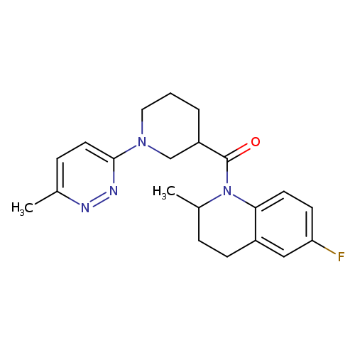 6-fluoro-2-methyl-1-[1-(6-methylpyridazin-3-yl)piperidine-3-carbonyl]-1,2,3,4-tetrahydroquinoline