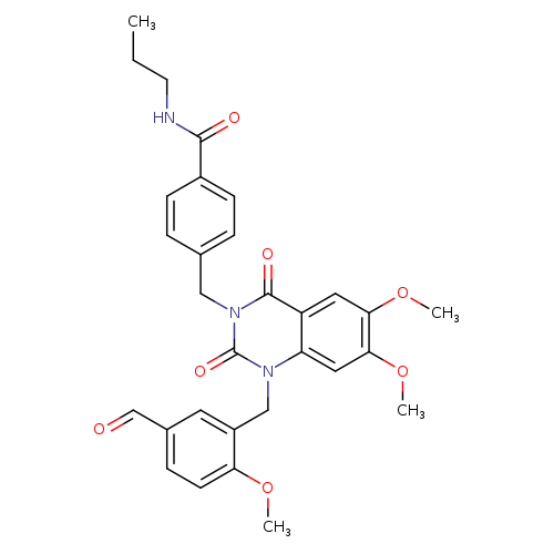 4-({1-[(5-formyl-2-methoxyphenyl)methyl]-6,7-dimethoxy-2,4-dioxo-1,2,3,4-tetrahydroquinazolin-3-yl}methyl)-N-propylbenzamide