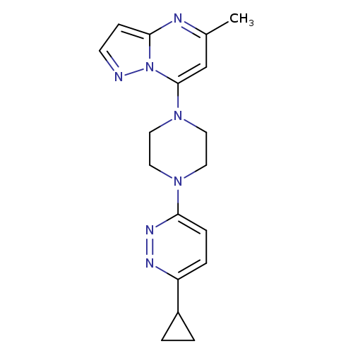 3-cyclopropyl-6-(4-{5-methylpyrazolo[1,5-a]pyrimidin-7-yl}piperazin-1-yl)pyridazine