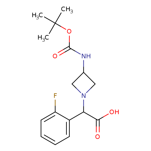 (3-TERT-BUTOXYCARBONYLAMINO-AZETIDIN-1-YL)-(2-FLUORO-PHENYL)-ACETIC ACID