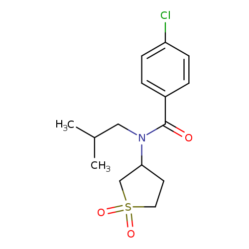 4-chloro-N-(1,1-dioxo-1lambda6-thiolan-3-yl)-N-(2-methylpropyl)benzamide