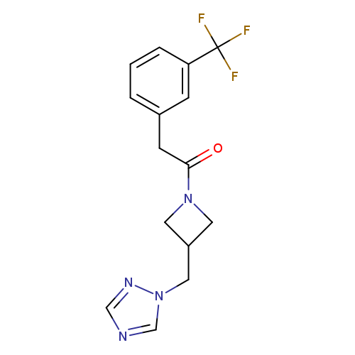 1-{3-[(1H-1,2,4-triazol-1-yl)methyl]azetidin-1-yl}-2-[3-(trifluoromethyl)phenyl]ethan-1-one