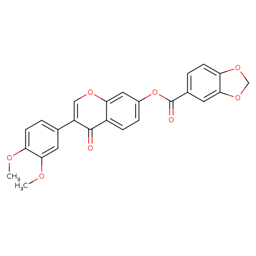 3-(3,4-dimethoxyphenyl)-4-oxo-4H-chromen-7-yl 2H-1,3-benzodioxole-5-carboxylate