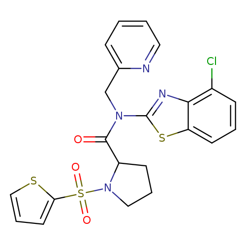 N-(4-chloro-1,3-benzothiazol-2-yl)-N-[(pyridin-2-yl)methyl]-1-(thiophene-2-sulfonyl)pyrrolidine-2-carboxamide