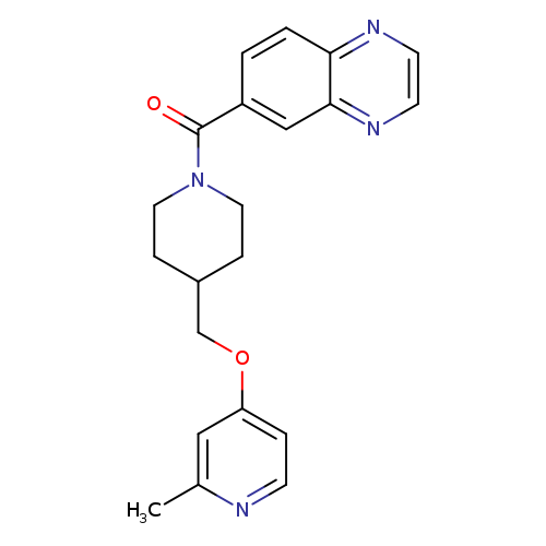 6-(4-{[(2-methylpyridin-4-yl)oxy]methyl}piperidine-1-carbonyl)quinoxaline