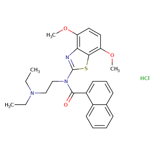 N-[2-(diethylamino)ethyl]-N-(4,7-dimethoxy-1,3-benzothiazol-2-yl)naphthalene-1-carboxamide hydrochloride