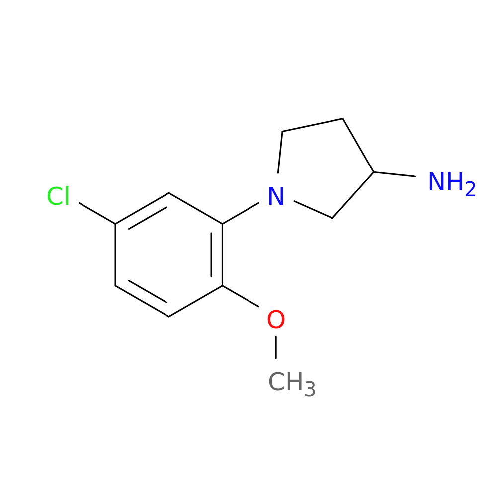 1-(5-chloro-2-methoxyphenyl)pyrrolidin-3-amine