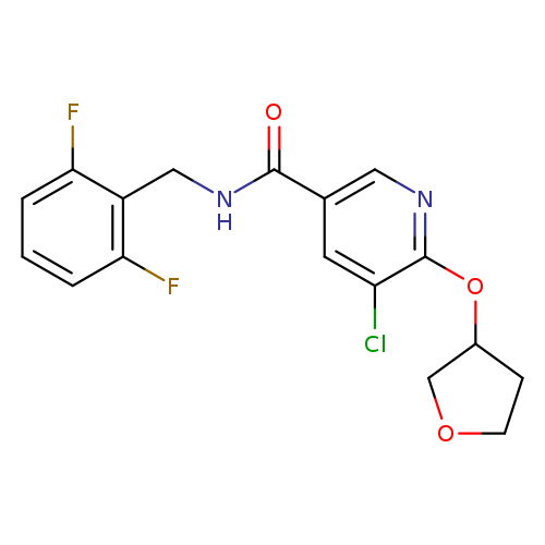 5-chloro-N-[(2,6-difluorophenyl)methyl]-6-(oxolan-3-yloxy)pyridine-3-carboxamide