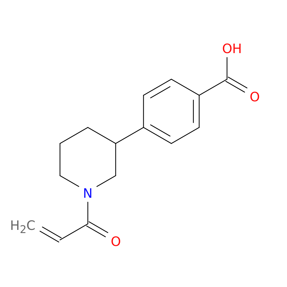4-[1-(prop-2-enoyl)piperidin-3-yl]benzoic acid