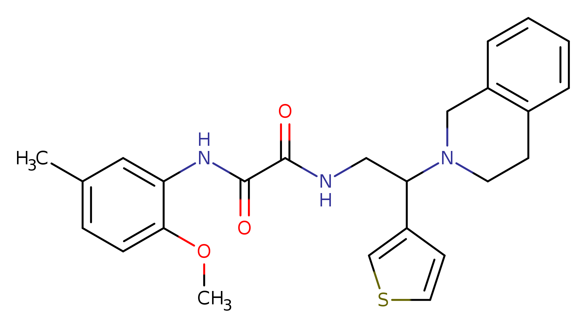 N-(2-methoxy-5-methylphenyl)-N'-[2-(1,2,3,4-tetrahydroisoquinolin-2-yl)-2-(thiophen-3-yl)ethyl]ethanediamide