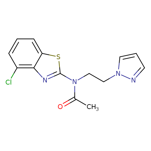 N-(4-chloro-1,3-benzothiazol-2-yl)-N-[2-(1H-pyrazol-1-yl)ethyl]acetamide
