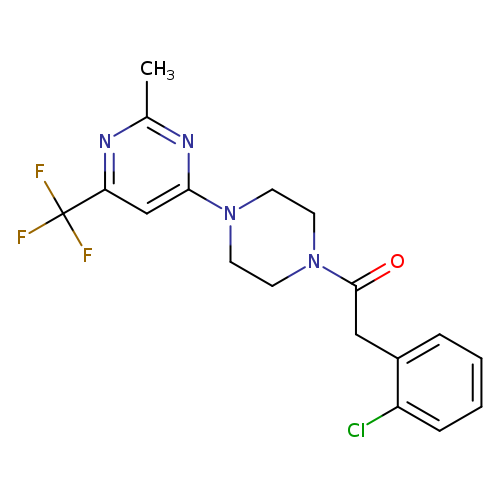 2-(2-chlorophenyl)-1-{4-[2-methyl-6-(trifluoromethyl)pyrimidin-4-yl]piperazin-1-yl}ethan-1-one