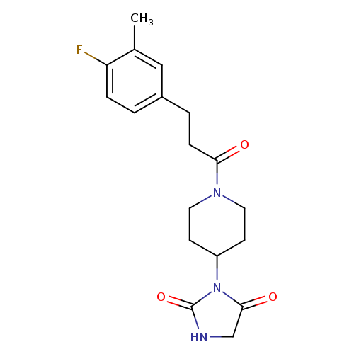 3-{1-[3-(4-fluoro-3-methylphenyl)propanoyl]piperidin-4-yl}imidazolidine-2,4-dione