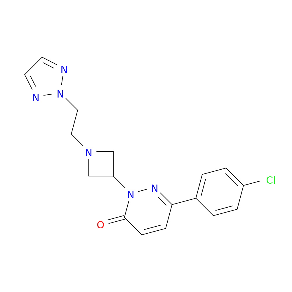 6-(4-chlorophenyl)-2-{1-[2-(2H-1,2,3-triazol-2-yl)ethyl]azetidin-3-yl}-2,3-dihydropyridazin-3-one