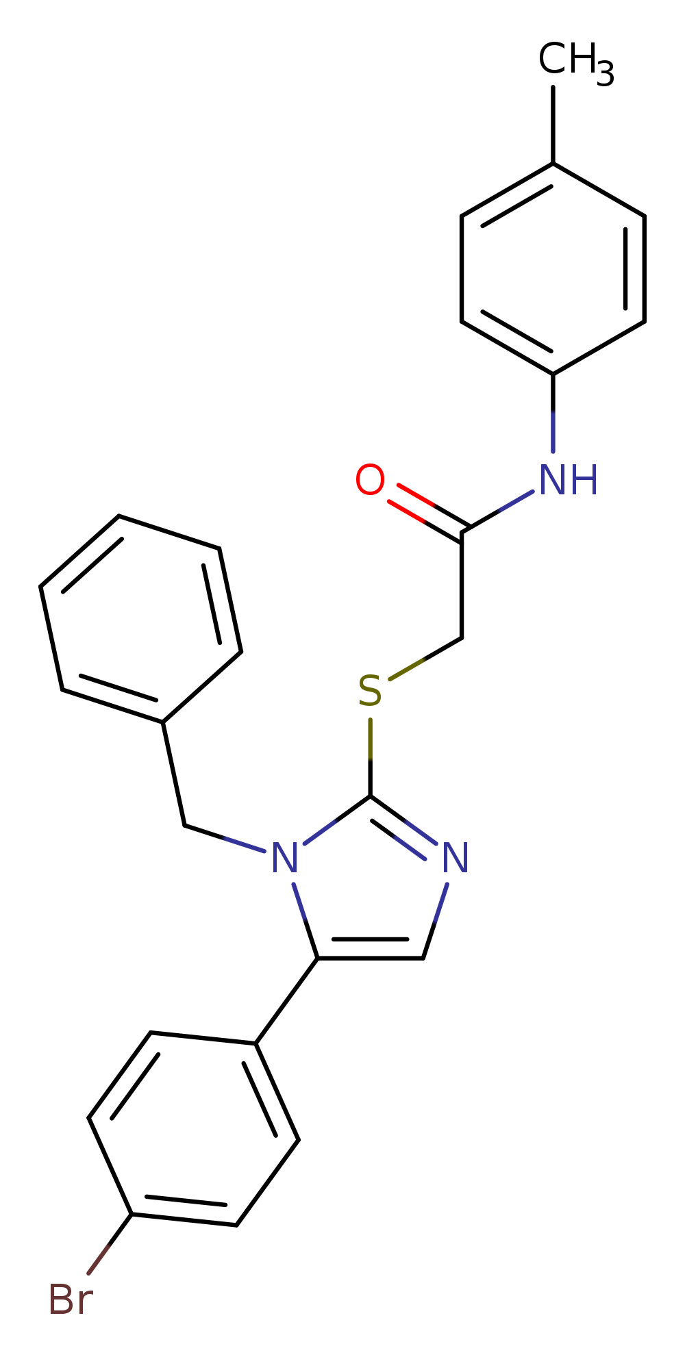2-{[1-benzyl-5-(4-bromophenyl)-1H-imidazol-2-yl]sulfanyl}-N-(4-methylphenyl)acetamide