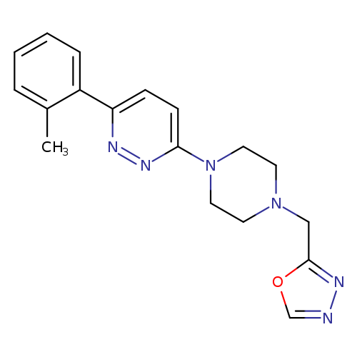 3-(2-methylphenyl)-6-{4-[(1,3,4-oxadiazol-2-yl)methyl]piperazin-1-yl}pyridazine
