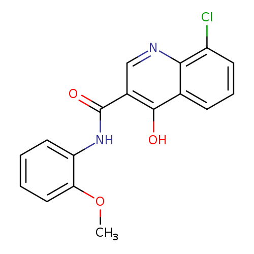 8-chloro-4-hydroxy-N-(2-methoxyphenyl)quinoline-3-carboxamide