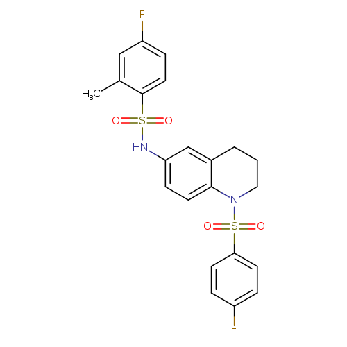 4-fluoro-N-[1-(4-fluorobenzenesulfonyl)-1,2,3,4-tetrahydroquinolin-6-yl]-2-methylbenzene-1-sulfonamide