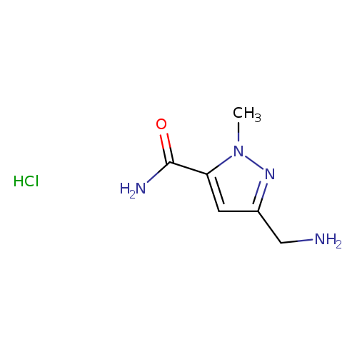 3-(aminomethyl)-1-methyl-1H-pyrazole-5-carboxamide hydrochloride